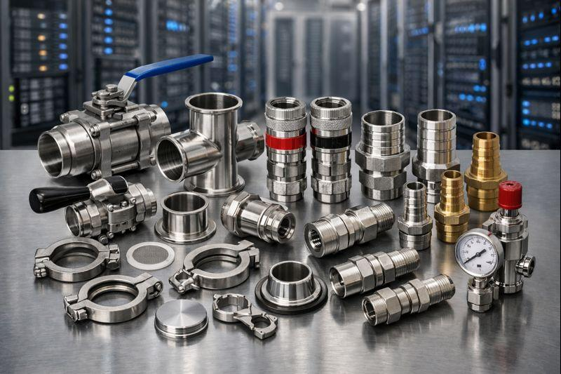 Thermal management fittings and liquid cooling connections